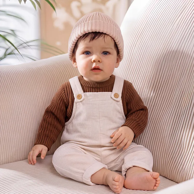 [Pre-Order] Babeside Lendor 20" Lifelike Reborn Baby Boy Doll &ndash; Vinyl Limbs, Cloth Body, Hand-Rooted Hair & Gift-Ready Set