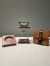 Handmade Portable North American Black Walnut + Brass Coffee Holder Set