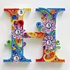 Letter Special Shaped 5D DIY Partial Drill Diamond Painting Kits for Adults Beginners Home Decor Diamond Dots Paintings Diamonds Paintings Gem Art 11.81 X11.81inch