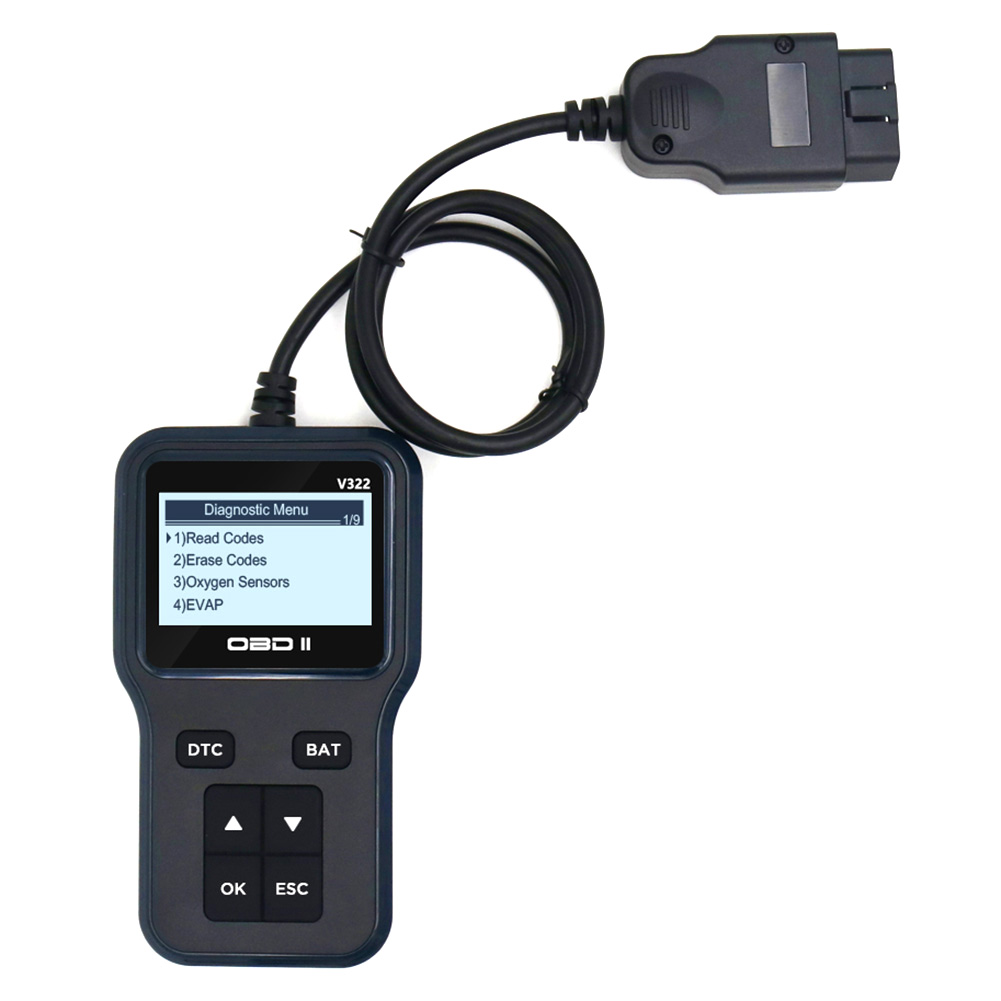 

V322 OBD II Scanner OBD2 Engine Fault Code Reader LCD Diagnostic Scan Tool, 501 Original