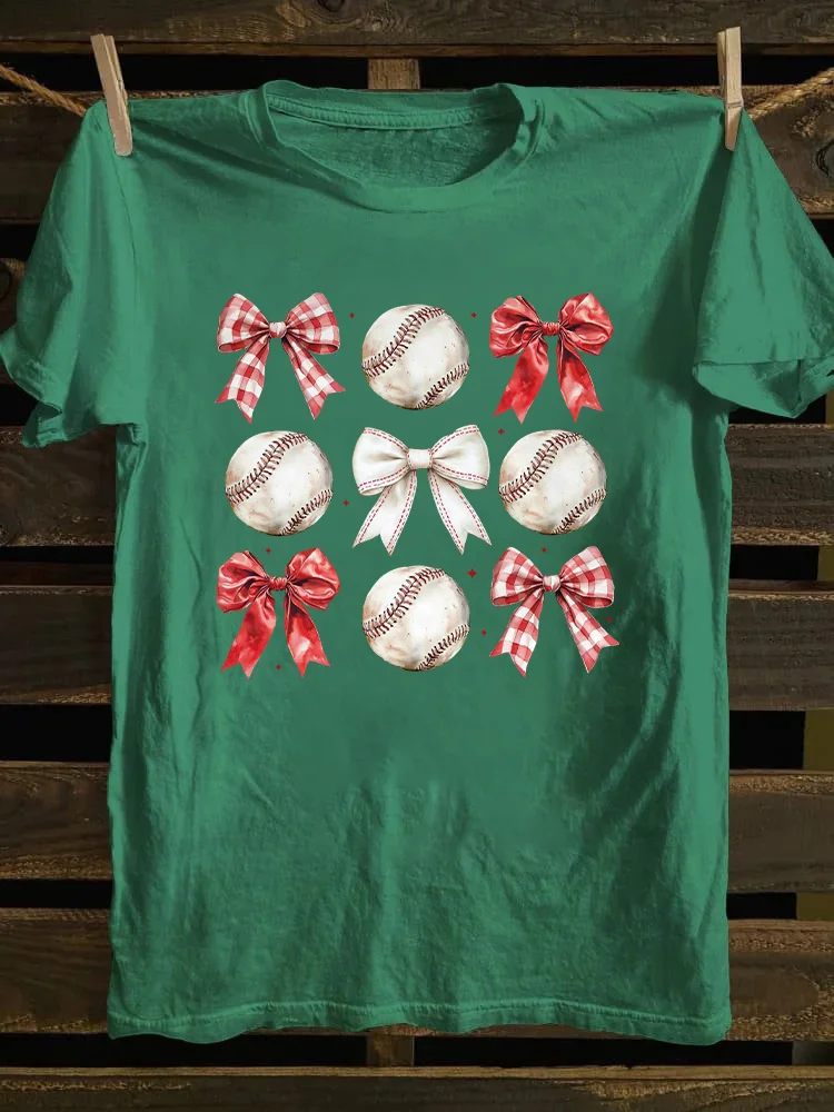 Baseball Bow T-shirt