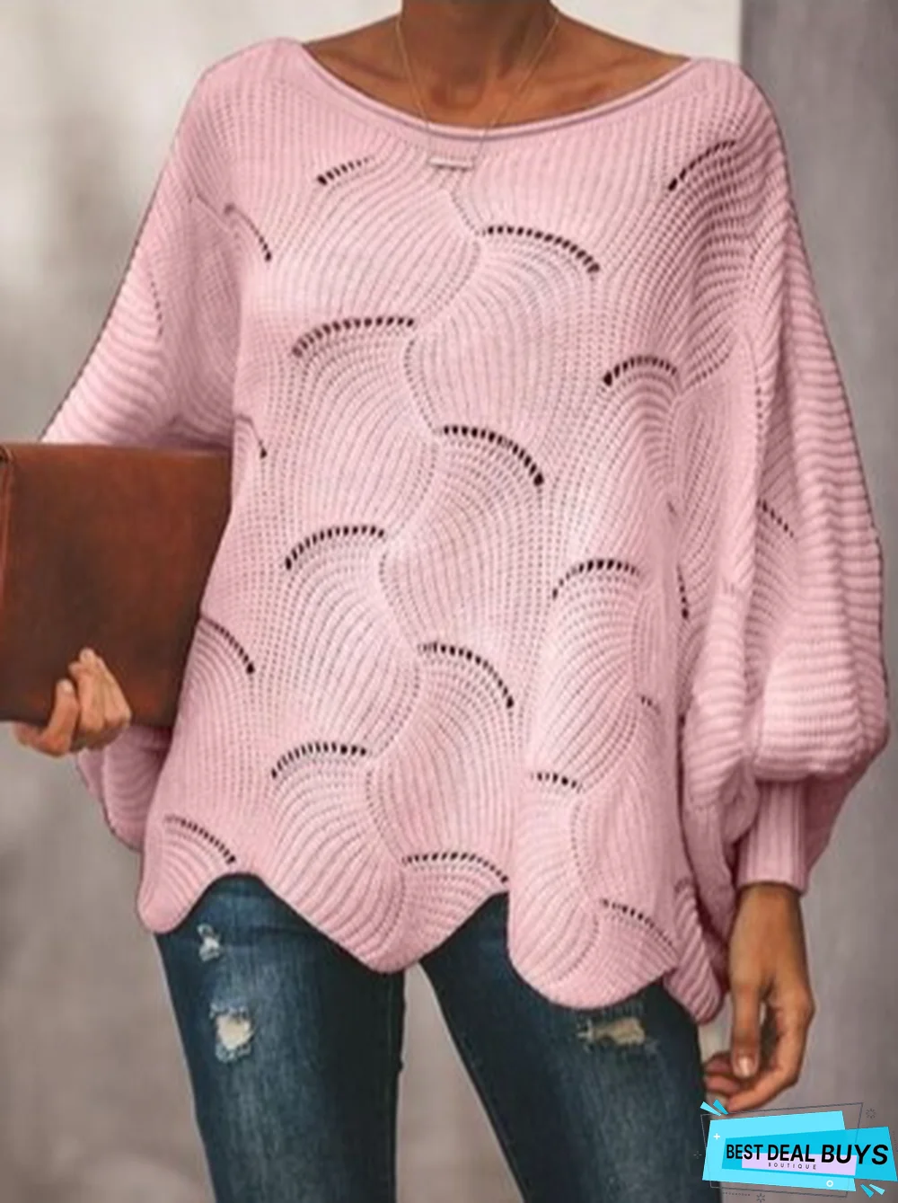 Loosen Round Neck Sweater