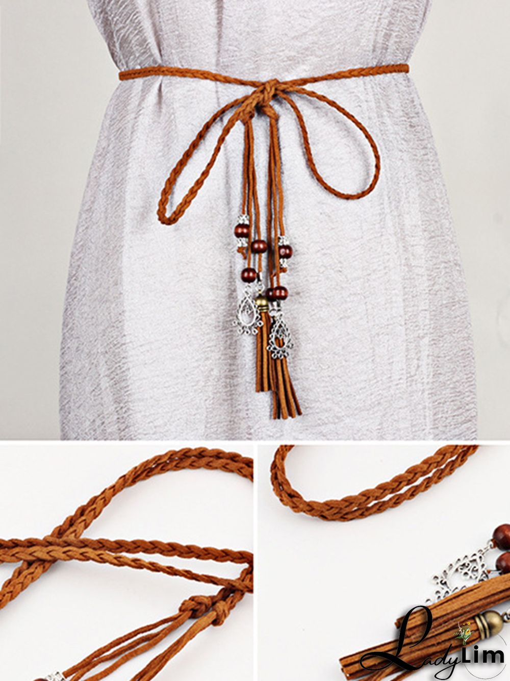 Simple Bohemia Artificial Leather Tasseled Belts