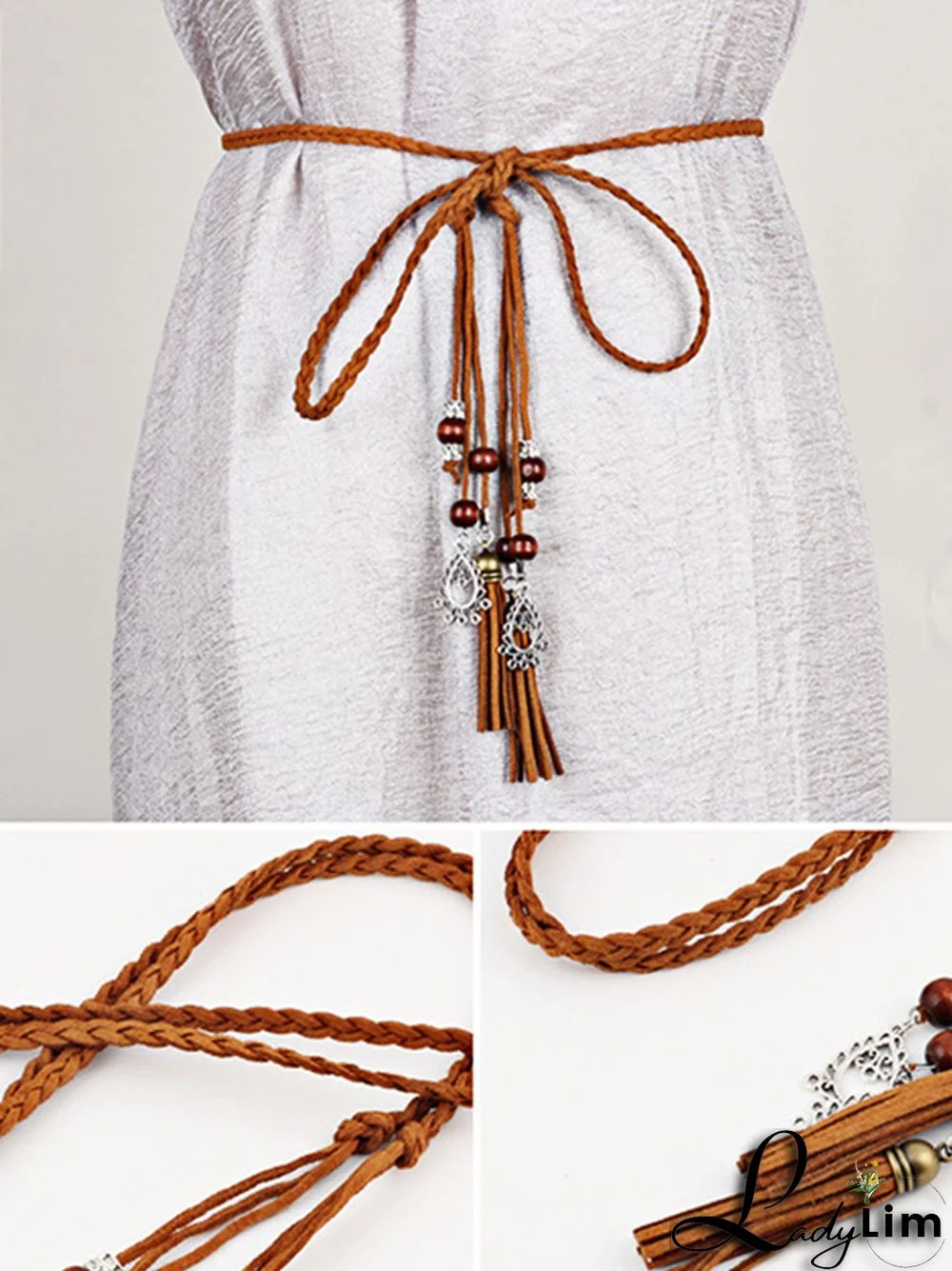 Simple Bohemia Artificial Leather Tasseled Belts