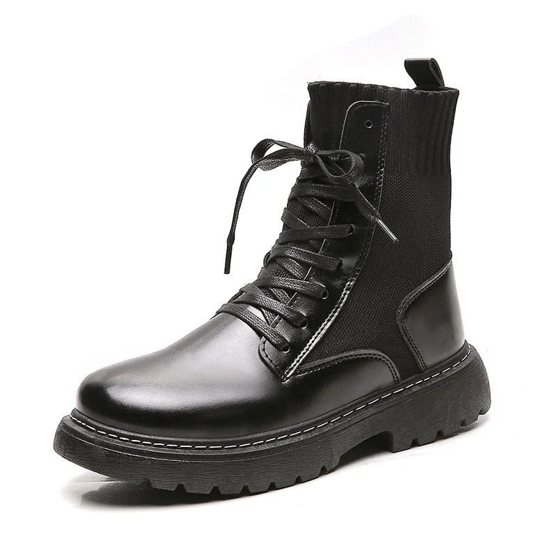 Black Military Ankle Boots Men Work Shoes Casual 2020 Snow Hunting Tactical Boots Waterproof Leather Lace Up Botas Militares Bot