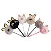 6PCS Creative Fluffy Cat Ears 0.5mm Gel Pen Y2K Trend Portable School Student Home Office Cute Stationery Gift