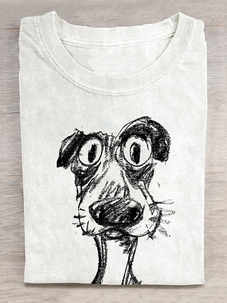 Das süße Hunde-Vintage-T-Shirt