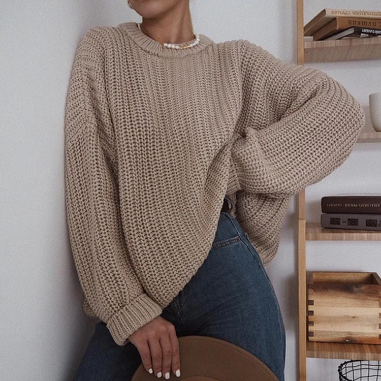 Autumn Women's Top Pullover Sweater Knitted Shirt