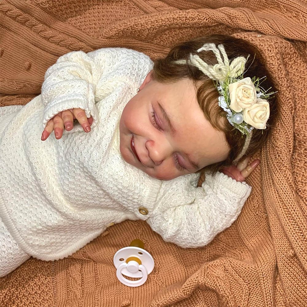 Reborn Realistic 20" Betiana Truly Baby Girl Toy with Coos and "Heartbeat" Gift, Lifelike Weighted Baby Doll