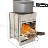 🔥🔥Outdoor Wood Stove Base Bracket Set Portable Stainless Steel Folding Stove Ash Tray Accessories, Garden Barbecue, Camping, Beach, Party