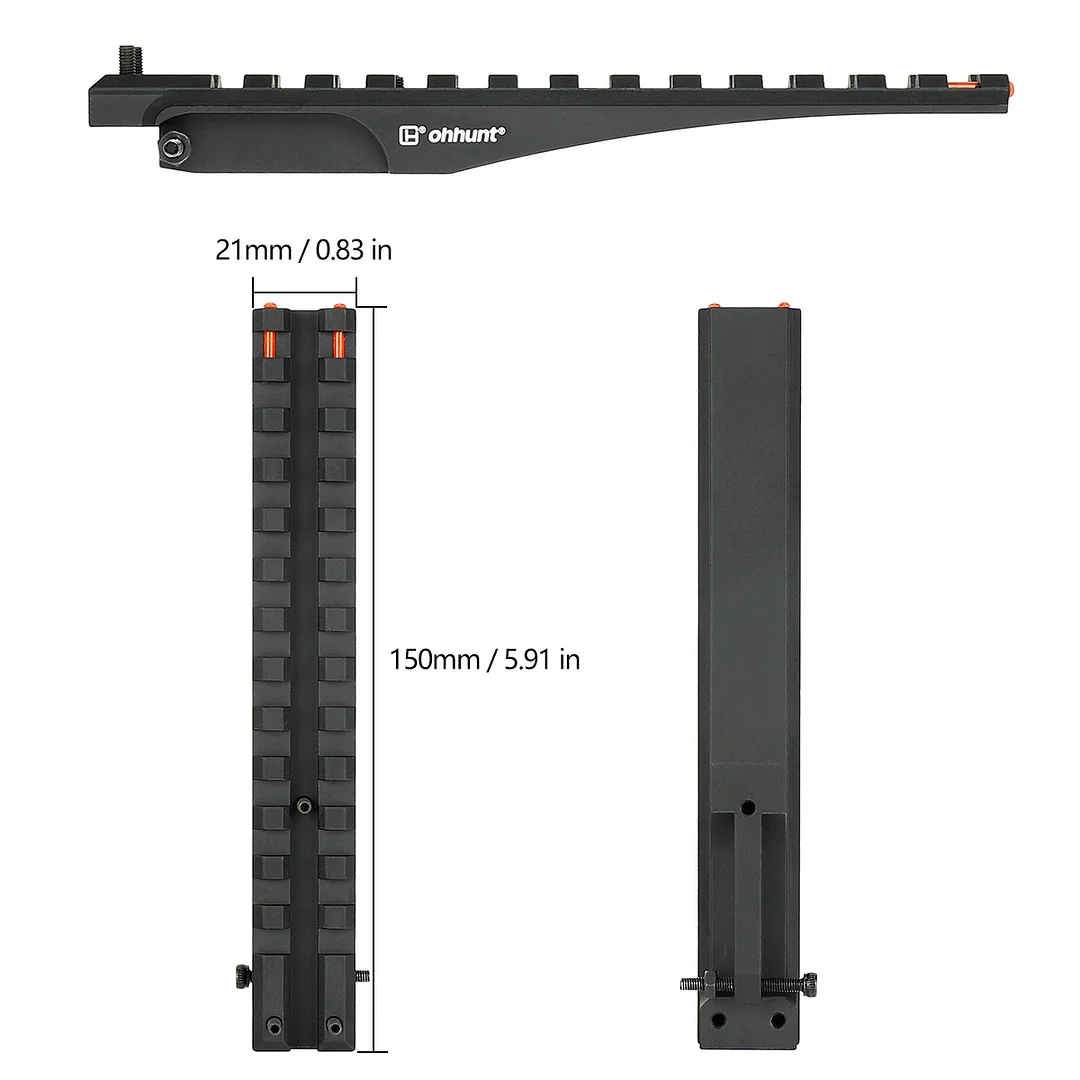 ohhunt Low Profile AK Rear Sight Rail Mount 