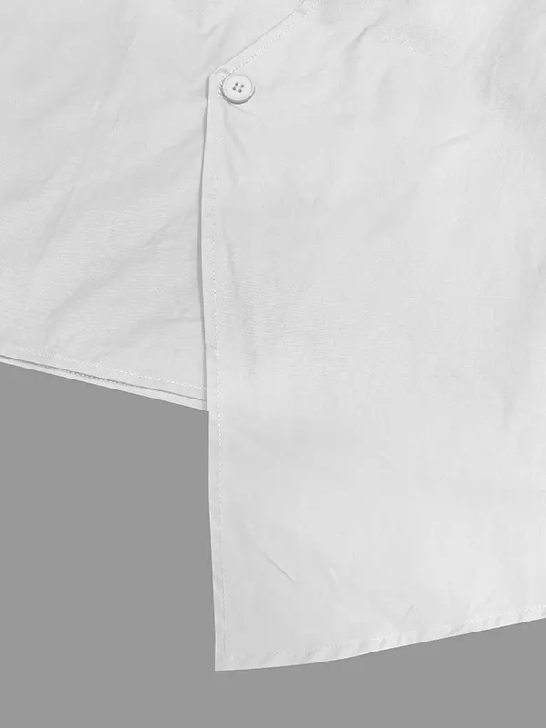 Pure Color Loose Long Sleeve Shirt main image 1