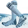 Heated Socks Outdoor Skiing Foot Warmer Heating Socks for Men and Women (Grey)