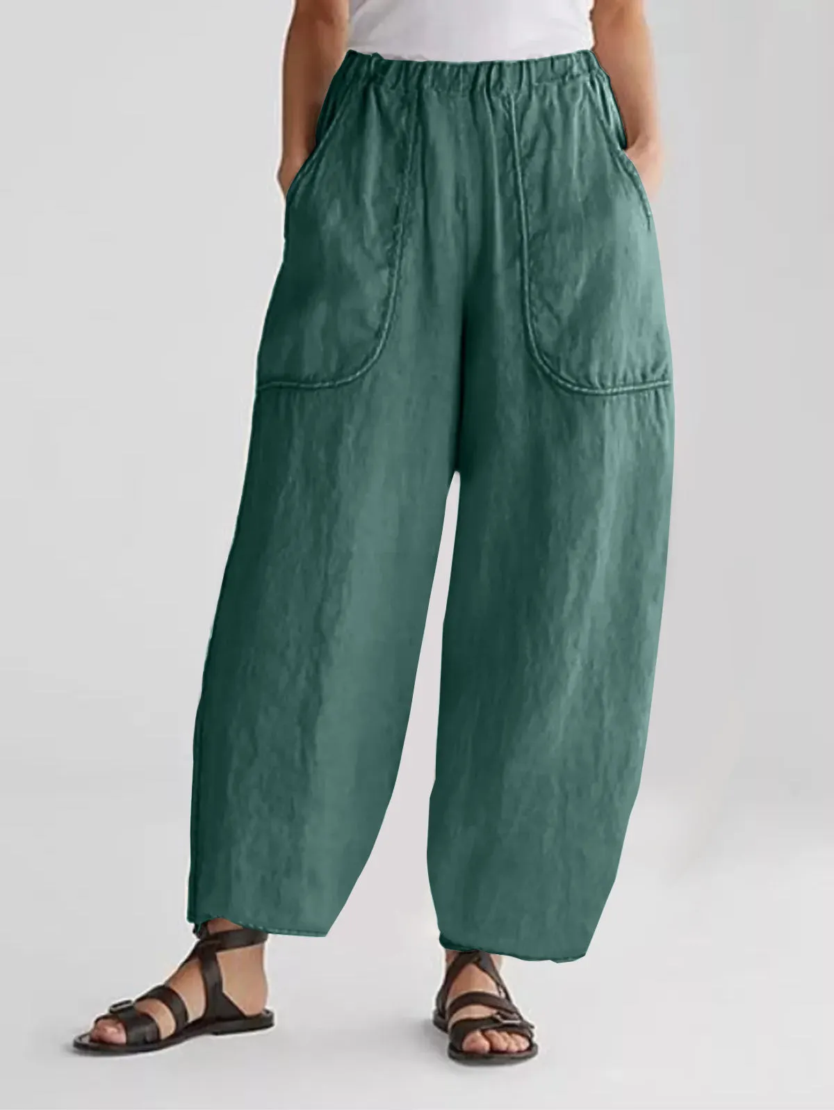 UR Solid Patched Pocket Pants