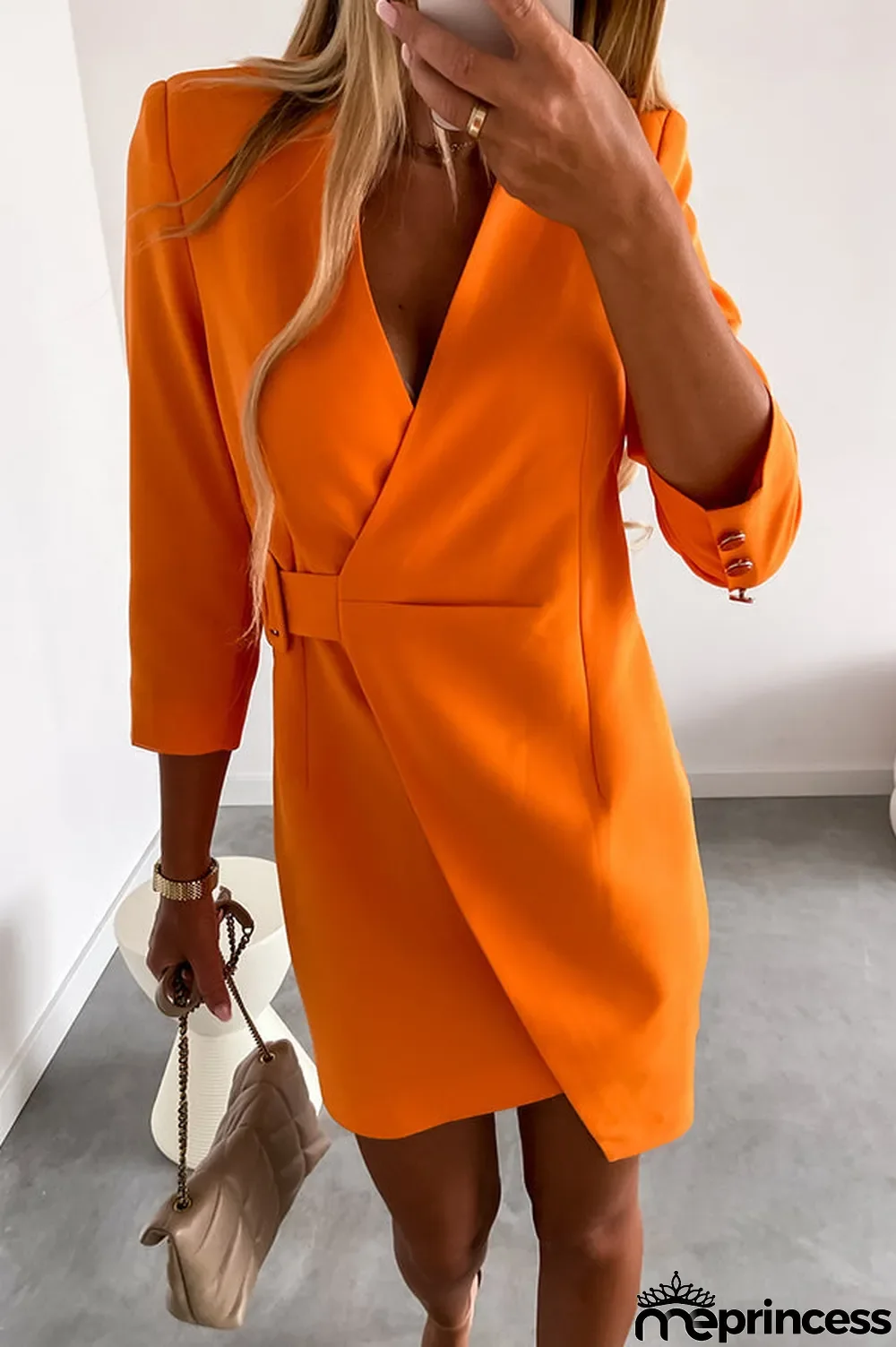 Wrap Tie Mini Dress