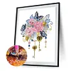 Diamond Painting-DIY Crystal Rhinestone Flower Pendant