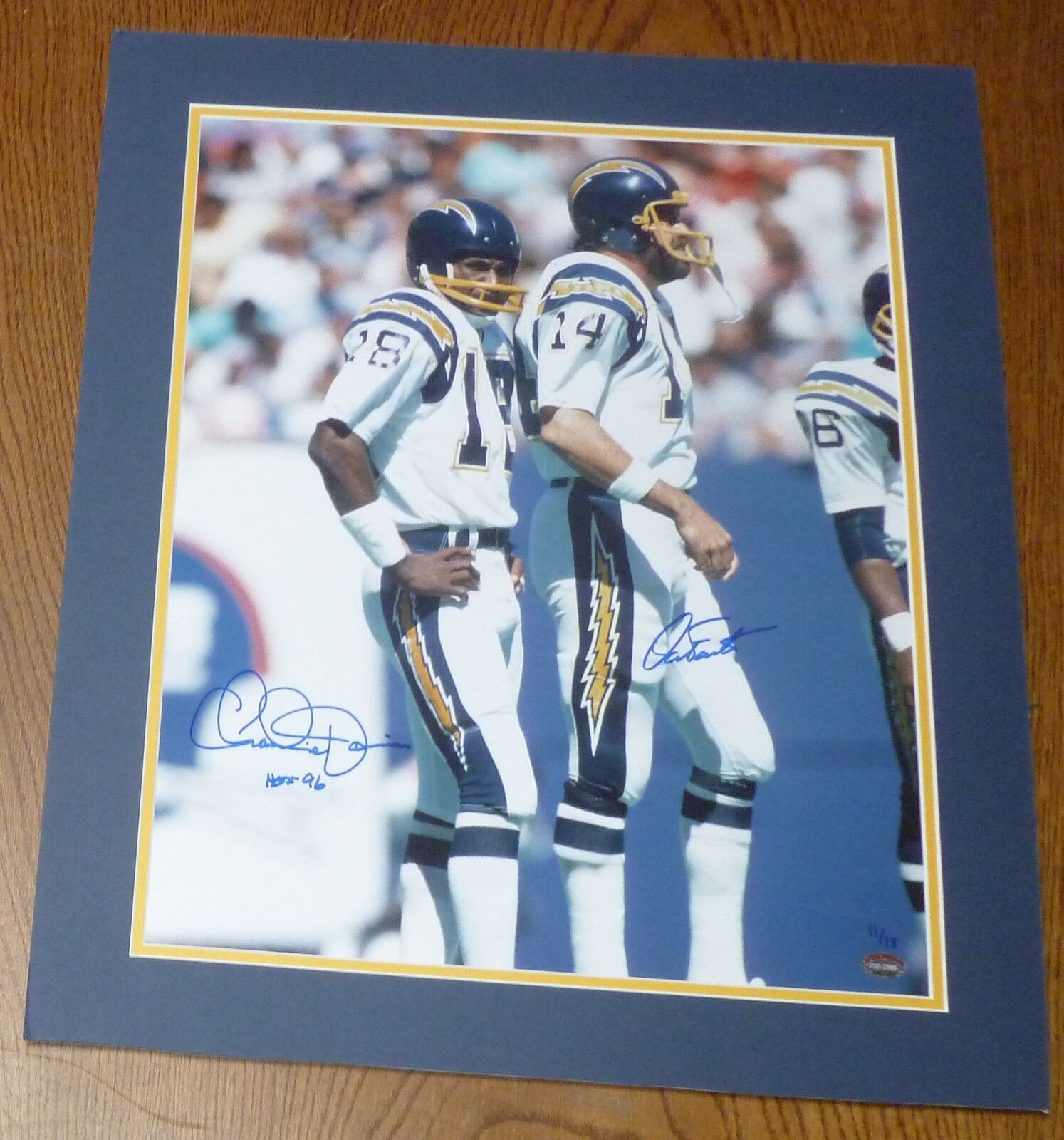 Dan Fouts Charlie Joiner Signed Chargers 16x20 Photo Poster painting PSA/DNA COA Limited Edition