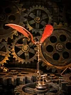 Mechanical Party Dragon Wing first generation machine metal assembly model puzzle Da Vinci aircraft
