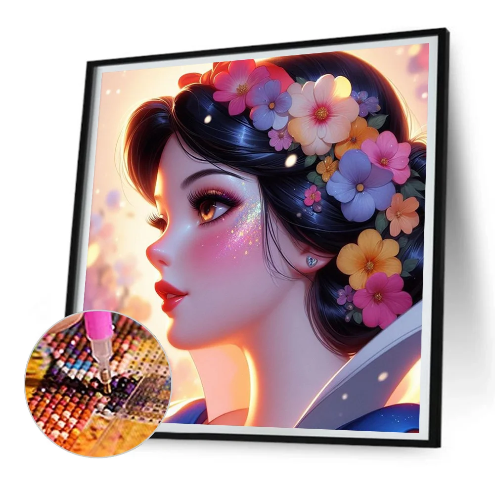 Diamond Painting - Full Round Drill - Mermaid Snow White(Canvas|30*30cm)