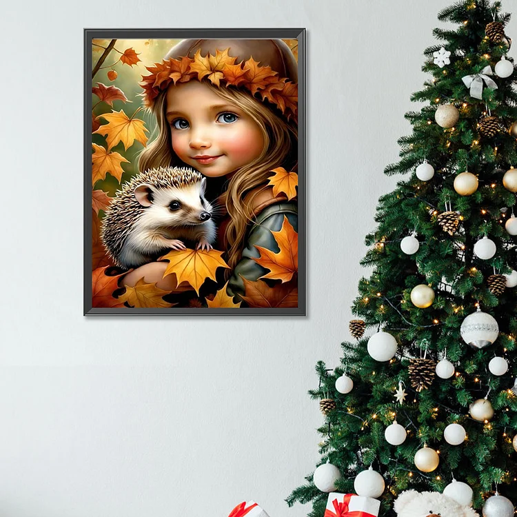 Cute Pet Girl - Full Square - Diamond Painting(30*40cm)