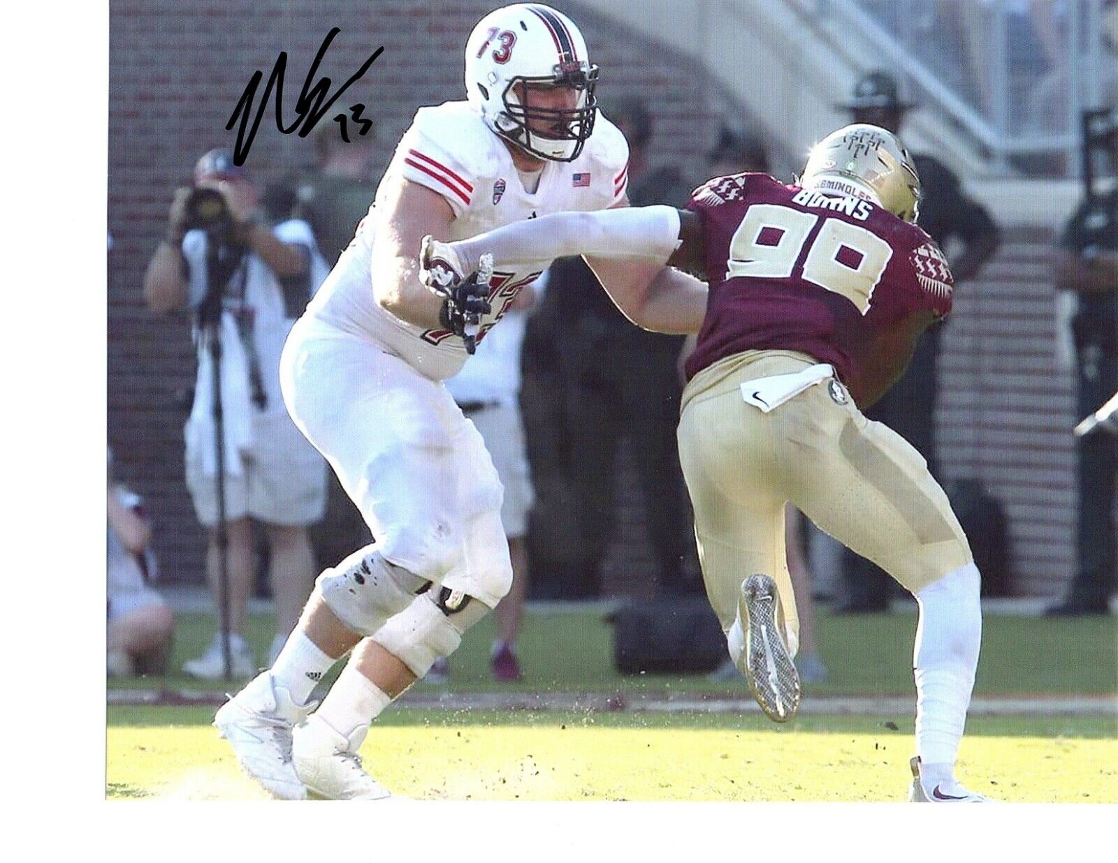 Max Scharping Northern Illinois Huskies signed autographed 8x10 football Photo Poster painting c