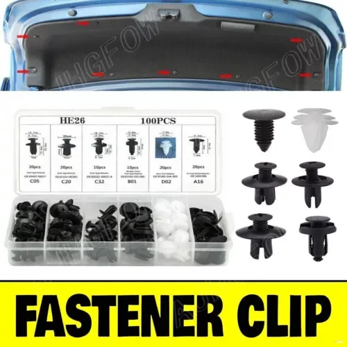 Dronehint Assortments Push Pin Parts Car Bumper Rivet Clip Body Molding Retainer Trim Kit (For: Acura) Parts
