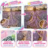 Robe am&eacute;thyste de champ lavande dame kits de peinture en diamant partiel DIY en forme sp&eacute;ciale pour adultes d&eacute;butants d&eacute;coration int&eacute;rieure peintures diamants 11,81 x 11,81 pouces
