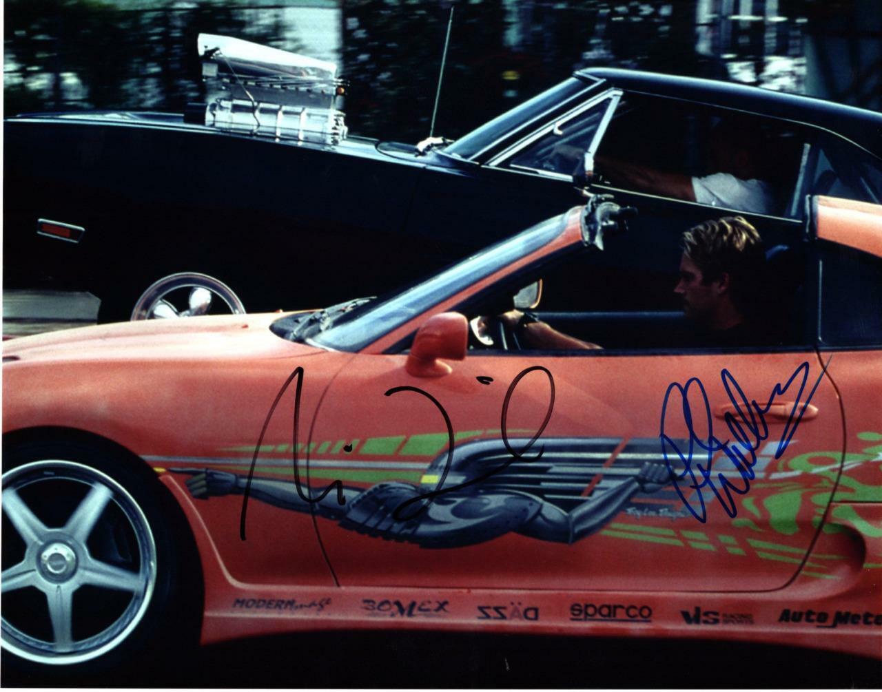 Paul Walker Vin Diiesel autographed 11x14 Picture signed Photo Poster painting and COA