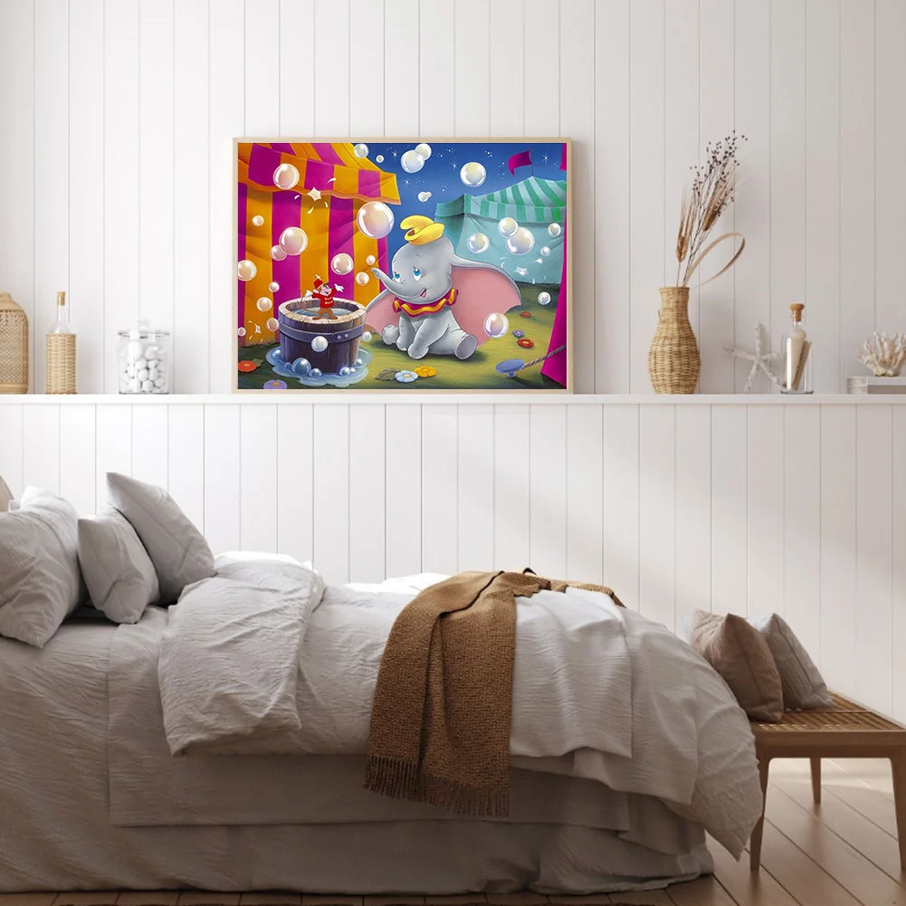 Full Round Diamond Painting 40*30cm - Baby Elephant