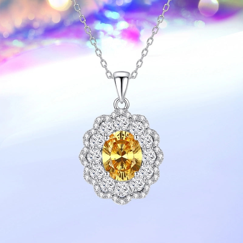 1 Piece 925 Sterling Silver 925 Sterling Silver Oval-cut Lab-Grown Diamond