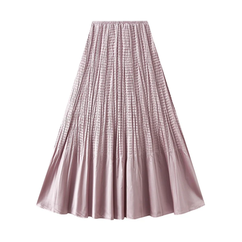 Nigikala Nigikala A-Word Half-Dress Woman 2025 Spring New High-End Temperament Pendant Fishtail 100-Folded Long Dress K532