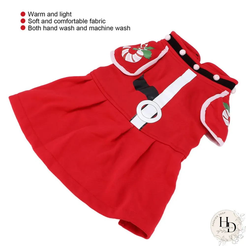 Dog Christmas Costume Thicken Warm Christmas Clothes for Small Medium Large Dogs(XL ) Deeh