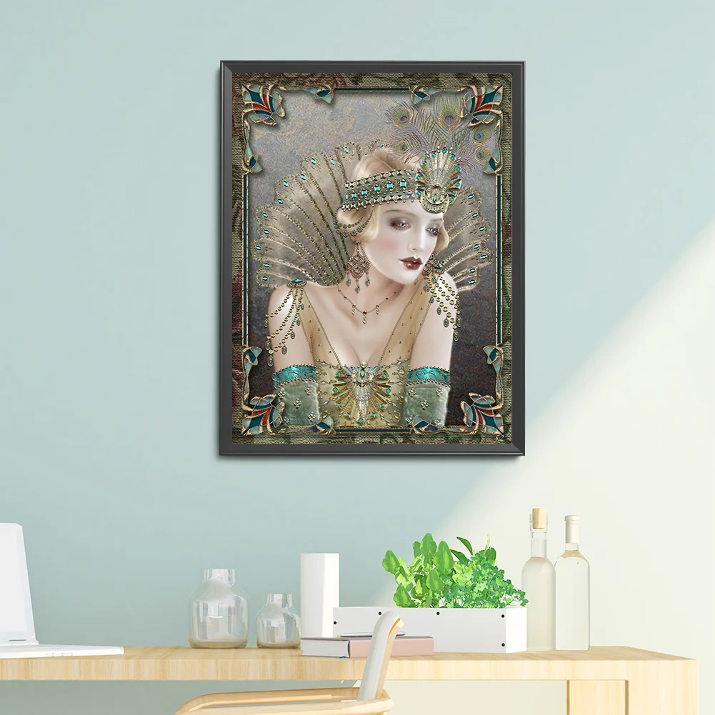 Full Round Diamond Painting 30*40cm - Sexy Lady