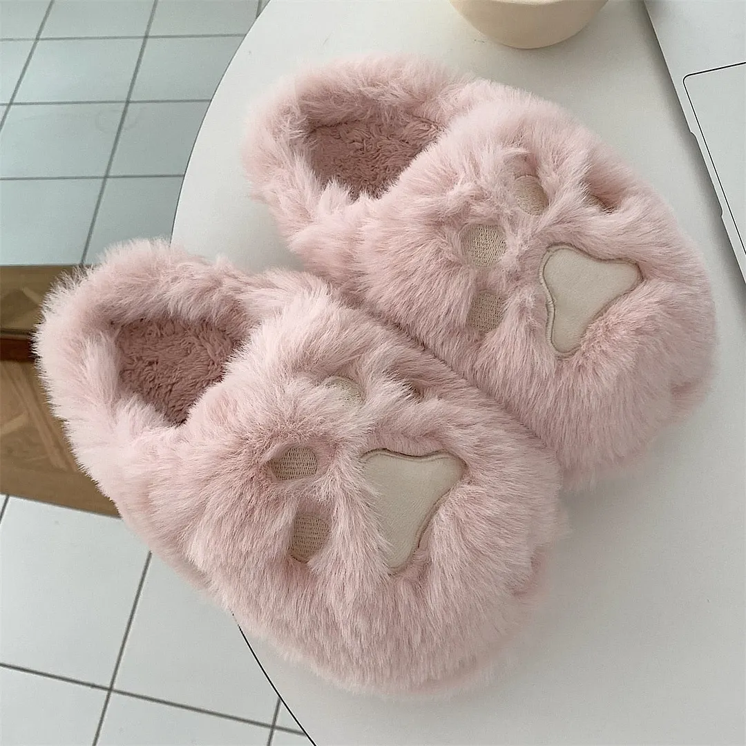 2022 Winter Women Slipper Cat Claw Cotton Home Slippers Warm And Non Slip Indoor Household Plush Slipper For Female