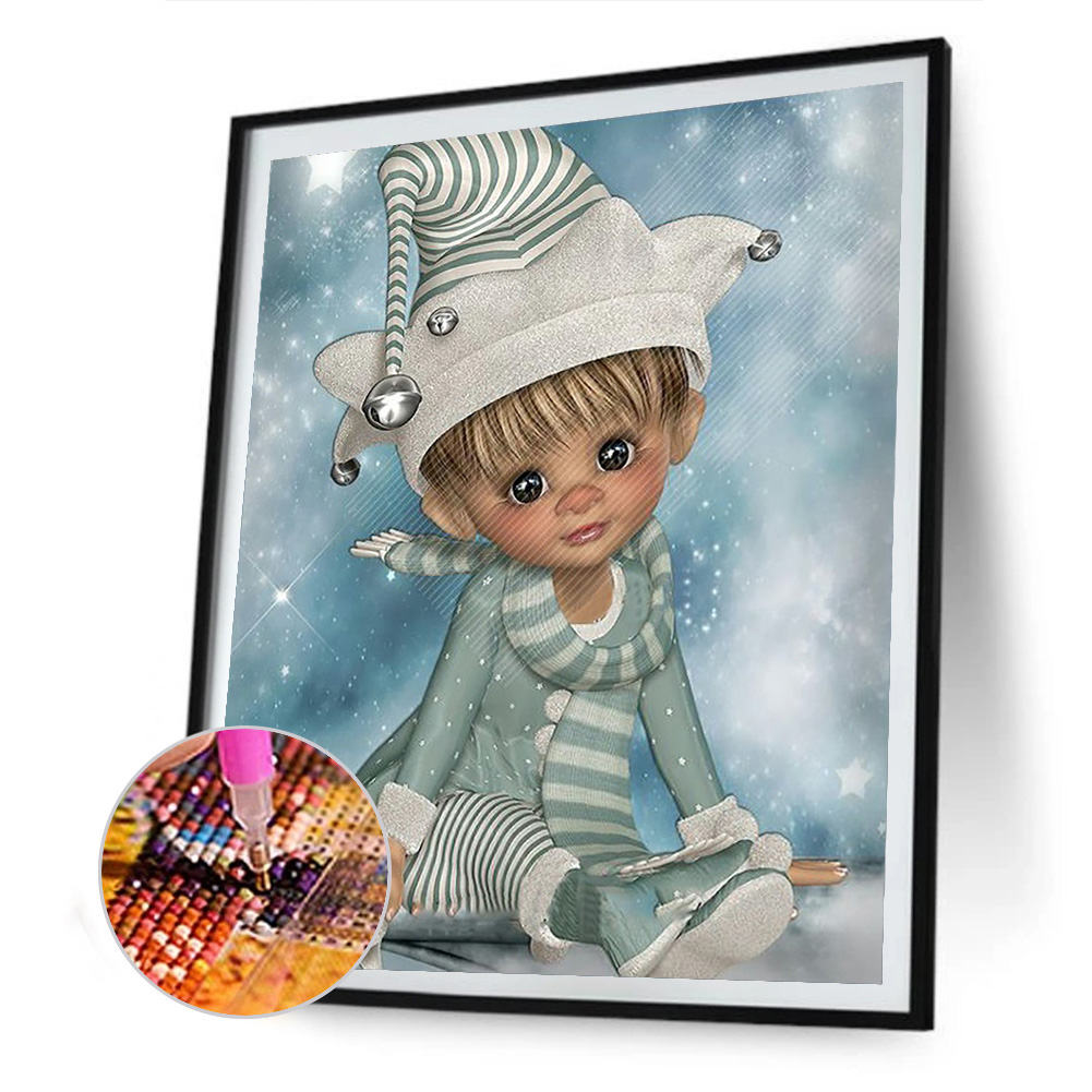 

(Multi-Size) Big Eyes Doll - Round/Square Drill Diamond Painting, Square diamond 50*60cm, 501 Original