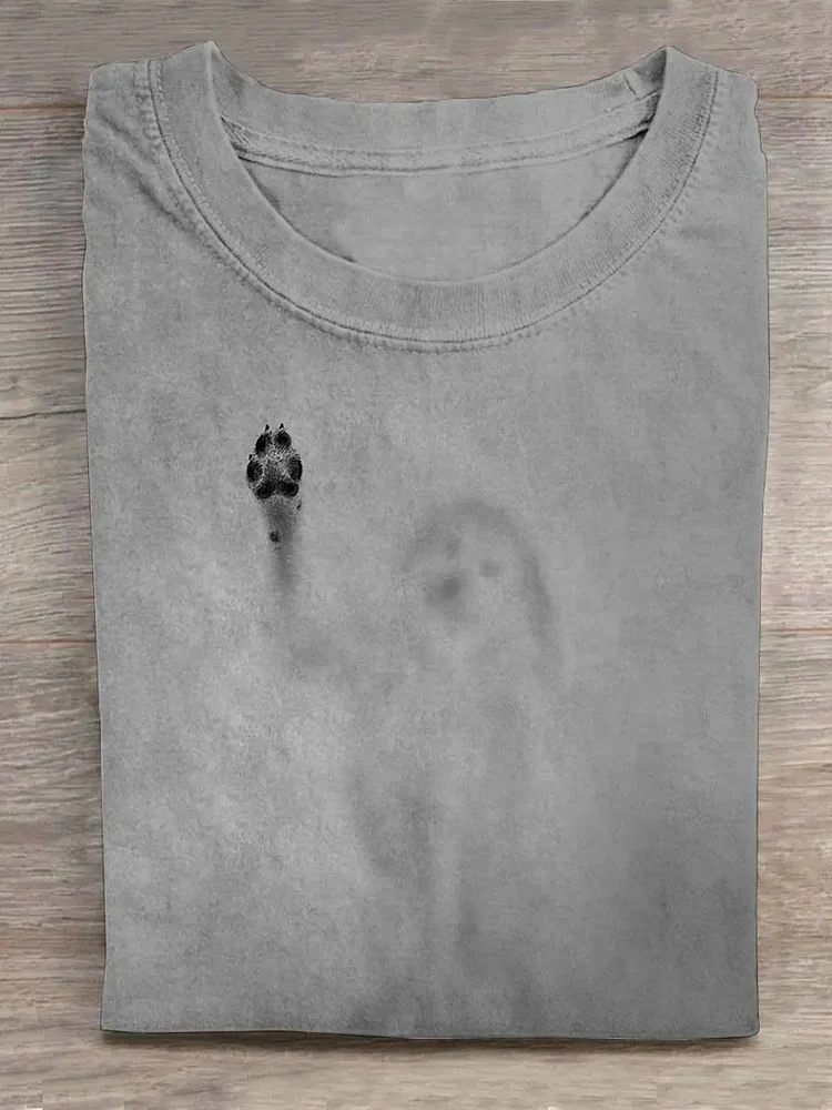 Partial Shadow of Dog Paw T-shirt