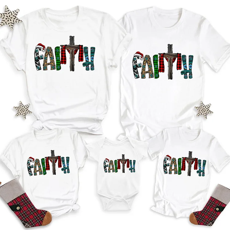 Faith Christmas Family Matching Shirts