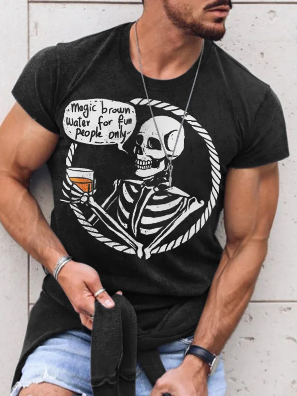Men'S Fashion Whiskey Graphic T-Shirt