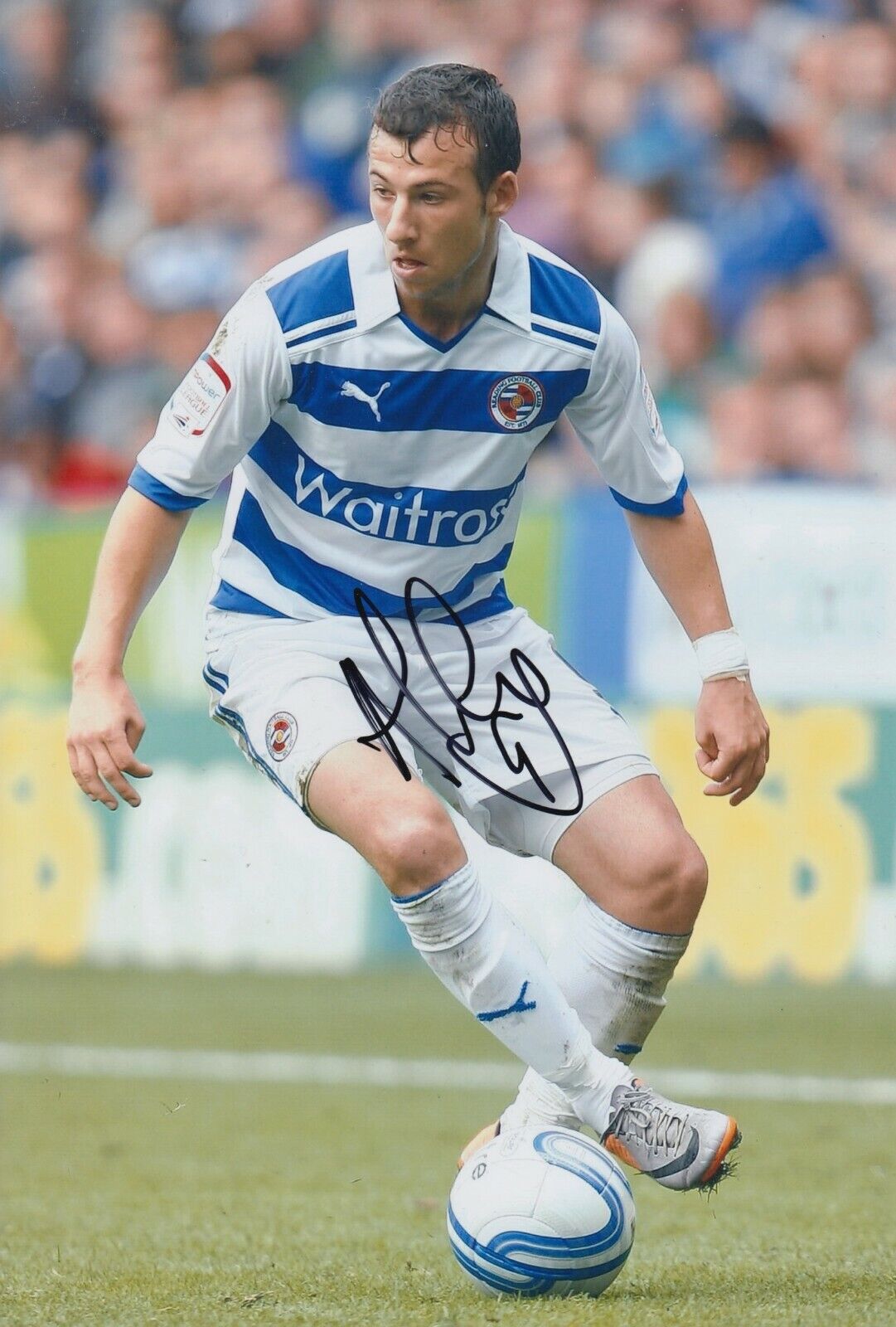 Adam le Fondre Hand Signed 12x8 Photo Poster painting - Reading - Football Autograph 1.