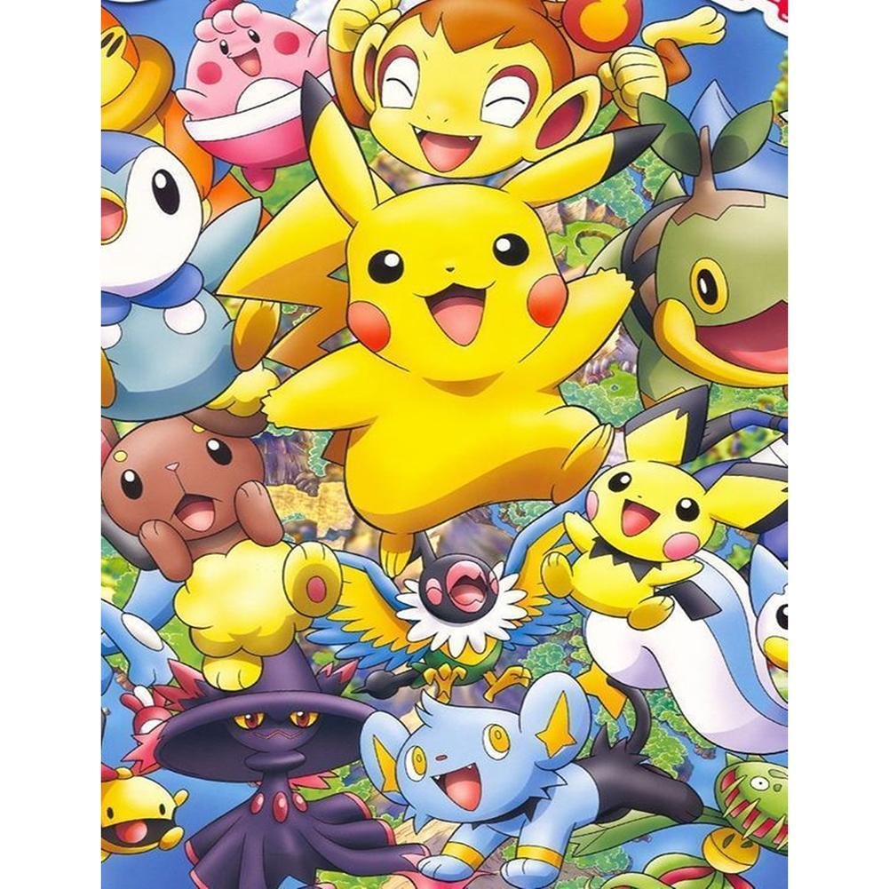 Full Round Diamond Painting Pokémon Pikachu (40x50cm)