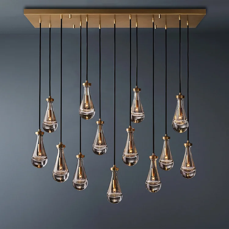 Rain Linear Glass Chandelier 54" Vjlight