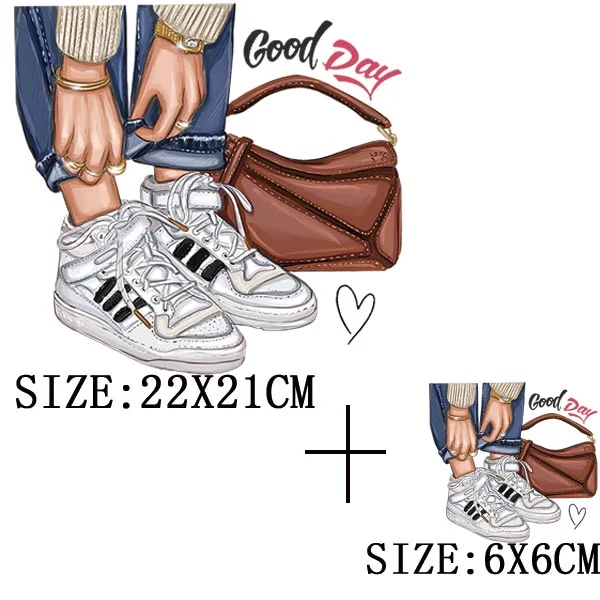 Beautiful Legs Thermal Stickers On T-shirt DIY Washable Iron On Transfers For Clothing Funny Design Patches On Clothes Appliqued