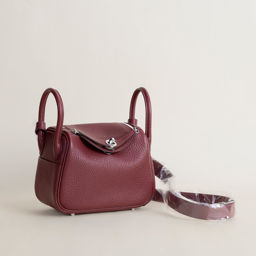 Mini Lindy Clemence leather 55 H Rouge PHW