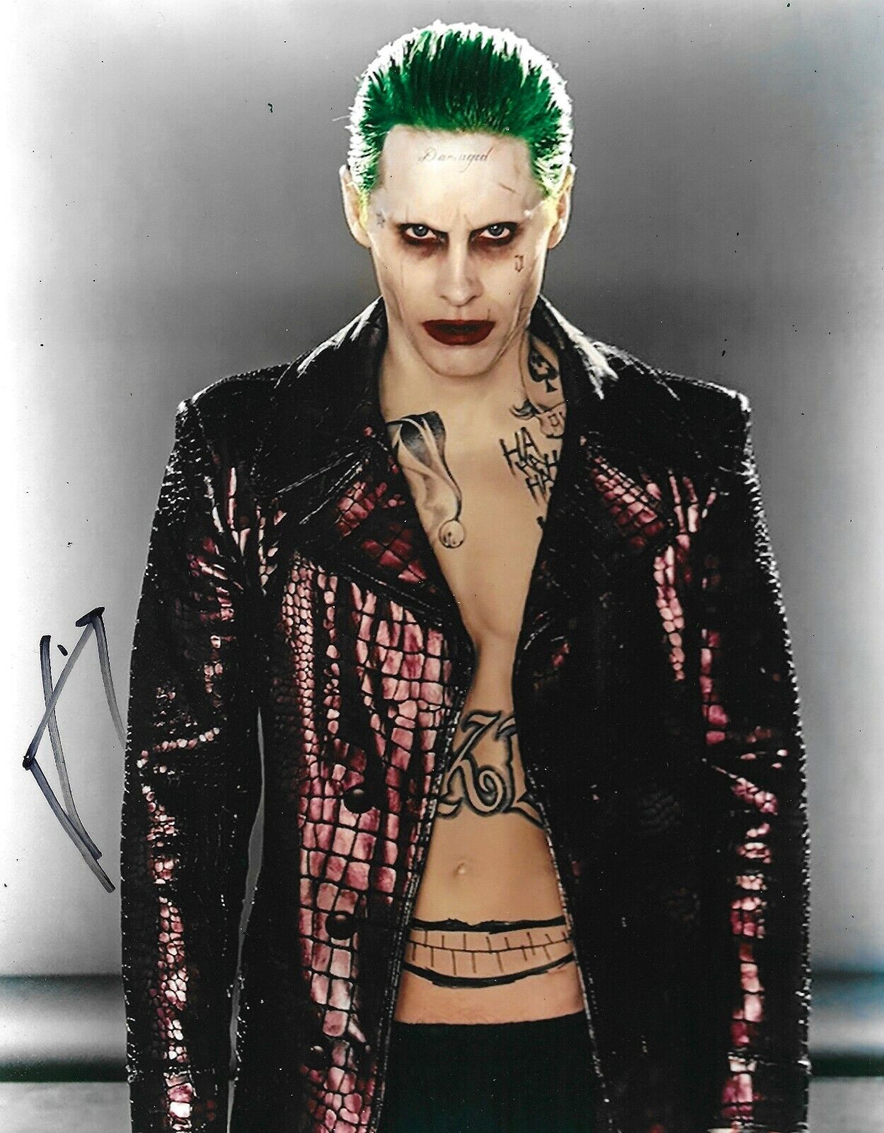 Jared Leto Signed Suicide Squad 10x8 Photo Poster painting AFTAL