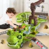 🦖Nouvel Ensemble de Jouets de Piste de Camion d&rsquo;Ing&eacute;nierie Transformant les Dinosaures