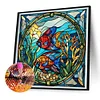 Diamond Painting-DIY Full Round Drill Stained Glass Art Fish