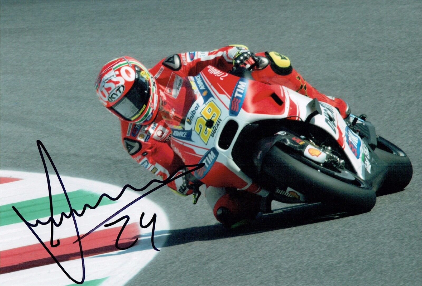 Andrea IANNONE SIGNED Ducati MOTOGP 12x8 Autograph RACE Photo Poster painting AFTAL COA