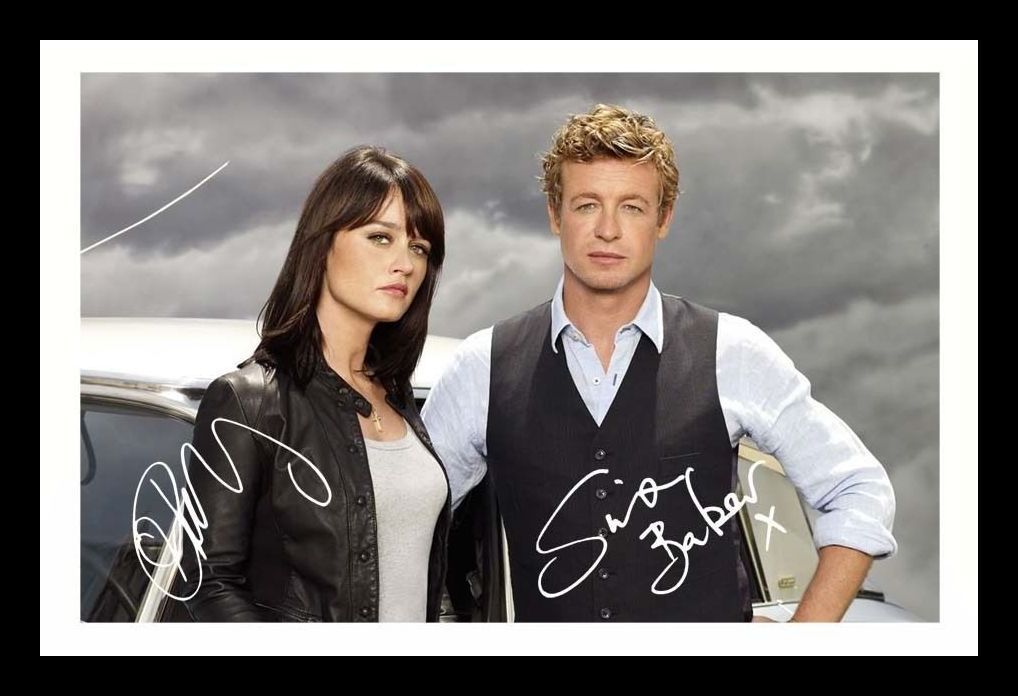 Robin Tunney & Simon Barker - The Mentalist Signed & Framed Photo Poster painting