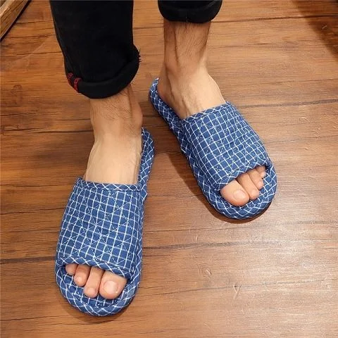 Pure Cotton Fabric Cloth Bottom Cloth Slippers Wood Floor Floor Tiles Mute Indoor Soft Bottom Female Home Home Four Seasons