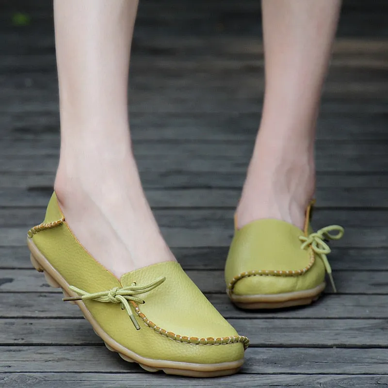Woman Shoes Casual PU Leather Flat Shoes For Women Round Toe Non Slip Nurse Chef Shoes Women Flats Fashion Chaussure 2021